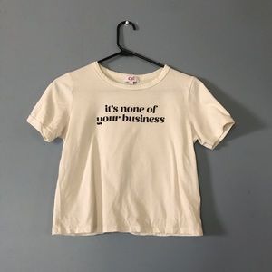 H&M Cali Baby Brand Cropped Tee Size Small